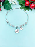 Silver Cookie Charm Bracelet Bangle, N4940