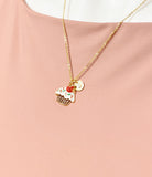 Gold Cupcake Charm Necklace, Baker Bakery Shop Gift Ideas, Personalized Customized Jewelry, AN4341