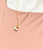 Gold Cupcake Charm Necklace, Baker Bakery Shop Gift Ideas, Personalized Customized Jewelry, AN4341