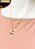 Gold Cupcake Charm Necklace, Baker Bakery Shop Gift Ideas, Personalized Customized Jewelry, AN4341