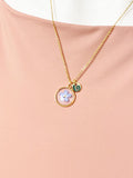 Gold Forget Me Not Charm Necklace, N6600G