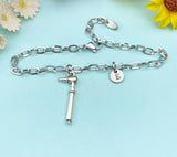 Silver Otoscope Charm Bracelet, Audiology Medical Device Charm, Doctor Personalized Gift, N773BC