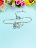 Silver Comedy Tragedy Drama Mask Charm Bracelet, Theater Play Club Gifts, N3498
