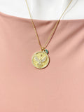 Gold Eagle Coin Necklace, Religious Pendant, Initial Charm Necklace, N3522