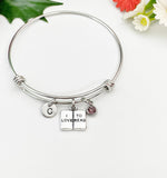 Personalized Book Lover Bracelet, N714