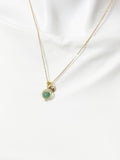 Green Natural Aventurine Gemstone Necklace, N4608A