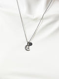 Celestial Moon and Star Necklace – Black Charm Jewelry Gift for Her or Teen, N5773B