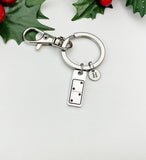 Personalized Domino Keychain – Stainless Steel Number Gift