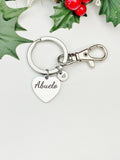 Abuelo Keychain • Stainless Steel Heart Engraved Gift for Grandparents, D612