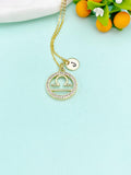 Libra Zodiac Necklace – Gold Pendant with Personalized Initial Charms A–Z Gift for Her, N3535