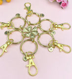 Gold Pizza Slice Keychain – Initial Charm, Foodie Gift