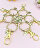 Gold Pizza Slice Keychain – Initial Charm, Foodie Gift