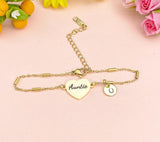 Gold or Silver Auntie Bracelet, Aunt Jewelry, Aunt Gift, D473
