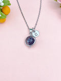 Silver Natural Snowflake Obsidian Necklace, Natural Gemstone, N3845Y