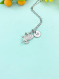 Eagle Necklace – Silver Pendant with Personalized Initial Charms A–Z, N348S