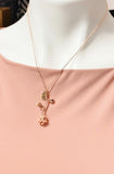 Rose Gold Rose Necklace, Rose Flower Foral Jewely, N172M