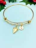 Pizza Gold Charm Bracelet Bangle, N6527B