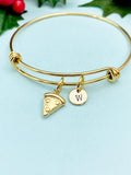 Pizza Gold Charm Bracelet Bangle, N6527B
