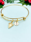 Pizza Gold Charm Bracelet Bangle, N6527B