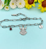 Guardian Angel Bracelet in Silver, Birthday's Gifts, Personalized Gifts, AN1705