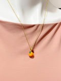 Gold Orange Fruit Charm Necklace, N6678G