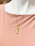 Gold Saint Jude Pendant Necklace, Real 18K Gold Plated Jewelry, N6680