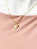 Gold Lady of Miraculous Medal Necklace, Real 18K Gold Plated Jewelry, N6681