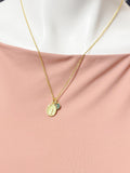 Gold Lady of Miraculous Medal Necklace, Real 18K Gold Plated Jewelry, N6681