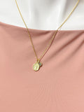 Gold Virgin Mary Necklace • 18K Gold Plated Miraculous Medal Pendant, N6683