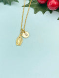 Gold Virgin Mary Necklace • 18K Gold Plated Miraculous Medal Pendant, N6683