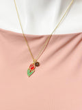 Gold Tulip Flower Charm Necklace • 18K Gold Plated Floral Jewelry for Women, N6685