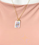 Gold Playing Card Necklace • King of Heart Pendant Jewelry, N6686K