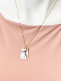 Gold Joker Necklace • Playing Card Pendant Jewelry, N6686JB