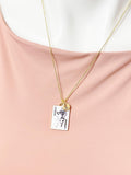 Gold Joker Necklace • Playing Card Pendant Jewelry, N6686JB
