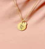 Oleander Flower Necklace • Gold or Silver Floral Pendant • Dainty Jewelry for Women, Adelfa, D610