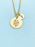 Oleander Flower Necklace • Gold or Silver Floral Pendant • Dainty Jewelry for Women, Adelfa, D610