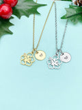 Hibiscus Flower Necklace • Gold or Silver Floral Pendant • Dainty Jewelry for Women, N6690