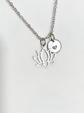 Lotus Flower Necklace • Gold or Silver Lotus Pendant • Dainty Spiritual Jewelry, N6691