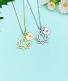 Lotus Flower Necklace • Gold or Silver Lotus Pendant • Dainty Spiritual Jewelry, N6691
