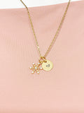 Snowflake Necklace • Gold Winter Pendant • Dainty Seasonal Jewelry, N6692G