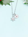 Snowflake Necklace • Silver Winter Pendant • Dainty Seasonal Jewelry, N6692S