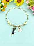 Black Cat Bracelet • Dainty Cat Charm • Minimalist Pet Lover Jewelry, N1029