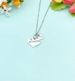 Princess Heart Charm Necklace – Dainty Heart Pendant for Girls & Women, N25