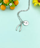 Silver Wishbone Charm Necklace – Dainty Good Luck Pendant for Hope, Wishes & New Beginnings, N6693