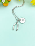 Silver Wishbone Charm Necklace – Dainty Good Luck Pendant for Hope, Wishes & New Beginnings, N6693