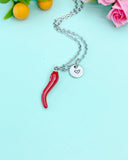 Gold Cornicello Charm Necklace – Dainty Italian Horn Pendant for Luck, Protection & Strength, N6372S