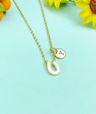 Gold Horseshoe Necklace – Dainty Good Luck Pendant, Protection, Fortune & Everyday Positivity, N6696