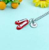 Silver Red Shoe Charm Necklace • Dainty High Heel Pendant • Fashion Lover Gift, N6719