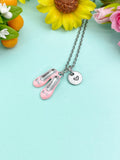 Silver Pink Shoe Charm Necklace • Dainty Shoe Pendant • Fashion Lover Gift, N6720