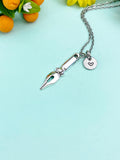 Silver Pen Nib Charm Necklace • Dainty Fountain Pen Pendant • Writer Gift Jewelry, N6721